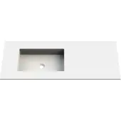 Balmani Tablo Stretto asymmetrisch linkse wastafel matte Solid Surface 120 x 55 cm