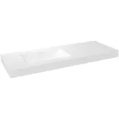 Storke Mata High asymmetrisch linkse wastafel matte Solid Surface 140 x 52 cm