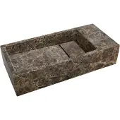 Balmani Mood handenwasser 45 x 20 cm Dark Emperador Marmer