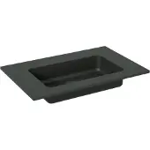 Storke Scuro enkele wastafel mat kwarts 60 x 40 cm