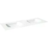 Balmani Tablo Arcato dubbele wastafel matte Solid Surface 150 x 55 cm, exclusief crepine