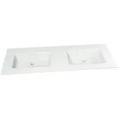 Storke Mata dubbele wastafel matte Solid Surface 120 x 46 cm