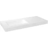 Storke Mata High asymmetrisch linkse wastafel matte Solid Surface 120 x 52 cm