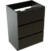 Storke Edge staande wastafelonderkast 60 x 46 cm mat zwart 3 lades