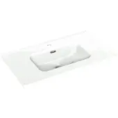 Linie Baro enkele wastafel Glanzend Witte porselein 80 x 46 cm