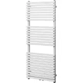 VIPERA Vesuvio enkele handdoekradiator 50 x 120 cm centrale verwarming mat wit zij- en middenaansluiting 872W