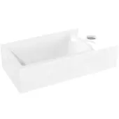 Luca Varess Cubic handenwasser 36,5 x 18 cm glanzend witte porselein