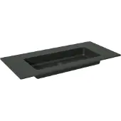 Storke Scuro enkele wastafel mat kwarts 100 x 46 cm