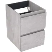 Linie Lado zwevende wastafelonderkast 40 x 46 cm beton donkergrijs 2 lades