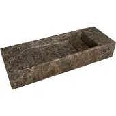 Balmani Mood handenwasser 55 x 20 cm Dark Emperador Marmer