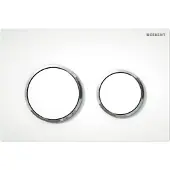 Geberit Omega 20 bedieningsplaat 2-knops front/planchetbediening Wit-Chroom-Wit