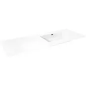 Storke Diva asymmetrisch rechtse wastafel glanzend composiet marmer 140 x 52 cm combinatie kast 45 cm