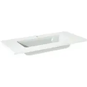 Storke Diva enkele wastafel glanzend composiet marmer 80 x 40 cm
