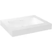 Storke Mata High enkele wastafel matte Solid Surface 65 x 52 cm
