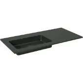 Storke Scuro asymmetrisch linkse wastafel mat kwarts 100 x 46 cm