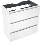 Linie Lado staande wastafelonderkast 80 x 46 cm mat wit 3 lades