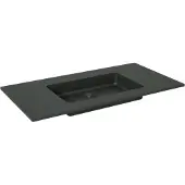 Storke Scuro enkele wastafel mat kwarts 105 x 52 cm