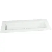 Storke Mata enkele wastafel voor 2 kraangaten matte Solid Surface 100 x 40 cm