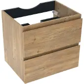 Linie Lado zwevende wastafelonderkast 60 x 46 cm natuur eik 2 lades