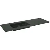 Storke Scuro asymmetrisch linkse wastafel mat kwarts 150 x 52 cm