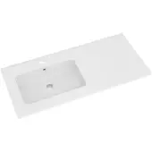 Linie Vano asymmetrisch linkse wastafel mat composiet marmer 100 x 46 cm