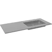 Storke Scuro asymmetrisch rechtse wastafel mat kwarts 120 x 52 cm combinatie kast 45 cm