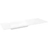 Storke Mata asymmetrisch linkse wastafel matte solid surface 140 x 52 cm combinatie kast 45 cm