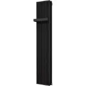 VIPERA Corrason dubbele badkamerradiator 40 x 180 cm centrale verwarming mat zwart zij- en middenaansluiting 1994W