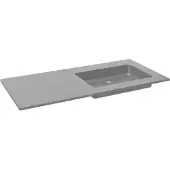 Storke Scuro asymmetrisch rechtse wastafel mat kwarts 110 x 52 cm combinatie kast 45 cm