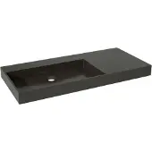Storke jura asymmetrisch linkse wastafel mat kwarts 100 x 46 cm