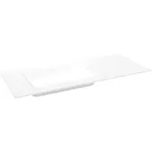 Storke Mata asymmetrisch linkse wastafel matte solid surface 120 x 52 cm combinatie kast 35 cm