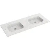 Balmani Tablo Arcato dubbele wastafel Carrara marmer 135 x 55 cm