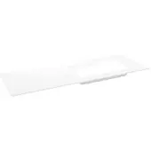 Storke Mata asymmetrisch rechtse wastafel matte solid surface 140 x 52 cm combinatie kast 45 cm