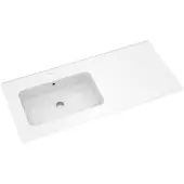 Linie Vano asymmetrisch linkse wastafel glanzend composiet marmer 100 x 46 cm