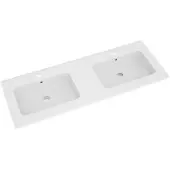 Linie Vano dubbele wastafel mat composiet marmer 120 x 46 cm