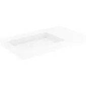 Storke jura asymmetrisch linkse wastafel matte Solid Surface 80 x 46 cm