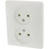 Peha Standaard Inbouw Stopcontact - 2-voudig - Polarwit