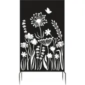 Esschert Design Pirvacyscherm met bloemenontwerp