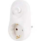 Benson Stopcontact met dimmer - randaarde - wit - kinderbeveiliging