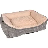 Flamingo hondenmand zupo rechthoekig 50x40x16 cm grijs