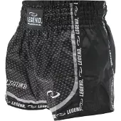 Legend Sports Kickboks Broekje Kind/Volwassene Carbon Black Satijn