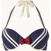 Marlies Dekkers Badmode Push Up Bikinitop Sailor Mary | Maat: 75C | Kleur: Marine Blauw/Ivoor