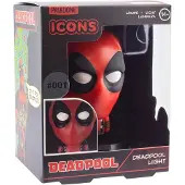 Marvel Deadpool Icon Lamp BDP, sfeerverlichting, meerkleurig, kunststof, geschikt voor badkamer, kinderkamer, werkt op batterijen, AAA