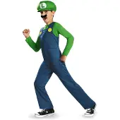 Super Mario Nintendo Bros Luigi Klassiek Jongens Kostuum, Klein/4-6