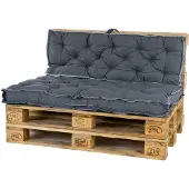 Unique living Zitkussen scandic l 80 b 120 cm donker grijs