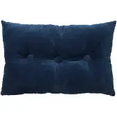 Dutch decor - VALERIE - Sierkussen 40x60 cm - velvet - met knopen - Insignia Blue - donkerblauw