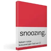Snoozing katoen-satijn kussenslopen (set van 2)