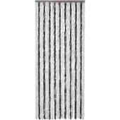 vidaXL Vliegengordijn 118x220 cm chenille grijs en wit