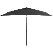 vidaXL Parasol met metalen paal 300x200 cm antraciet