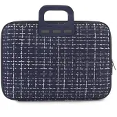 Bombata laptoptas Tweed donker blauw 15.6 inch